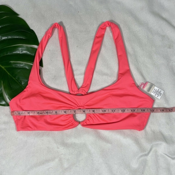 NEW $95 L Space Julia‎ Ring-Detail Bikini Top in Neon Pink {Sz Large ] #4044 - Picture 7 of 13